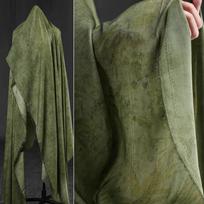 50/100x145cm Retro Wizard of Oz Green Grass Dyed Sky Silk Dark Texture Fried Color Shirt Cardigan Culottes Designer Fabric 50x145cm žalia
