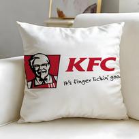 fast food brand Kentucky Fried Chicken Cushion Cover Soft  EasyWash Pillow Case  Versatile for Couch Bed Travel and Office 30X30cm white