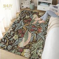 William Morris Strawberry Carpet Retro Non-Slip Rug for Bedroom Living Room Sofa Coffee Table Decorative Floor Mat 140x200cm-55x79in