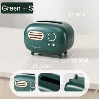 Retro Radio Tissue Box Cover Creative Storage for Kitchen Bathroom Vanity Bedroom Dresser 115g gray