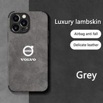 For Volvo Suede Personalizuotas telefono dėklas iPhone 16 15 13 14 11 12 Pro Max 12 Mini 7 8 XR X XS 16 Plus 15Pro MAX Dangtelio korpusas For iPhone 16pro gray
