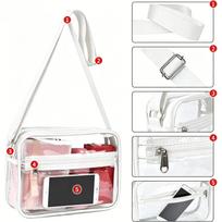Pvc Transparent Beam Messenger Bag Going Out Portable Travel Wallet Cosmetic Storage Box small size 21*12*5 white