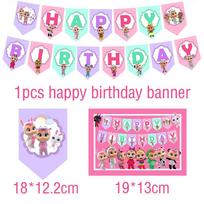 Cry Babies Magic Tears Birthday Banner Cake Topper Balloon Set The Perfect Gift For Kids 12pcs Small Cake Inserts beige