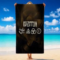 Led Zeppelin Print Microfiber Beach Towel Sand?Resistant Lightweight Towel For Swimming Outdoor Travel Use 80cmx160cm(31x63inch)
