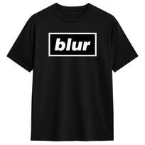 blur oasi T-Shirt Men's Vintage T Shirts Beach O Neck Popular Tees Design Oversize Tops L black