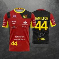 Boy 3D T-shirt 2026 New Special Edition Hamilton Summer Unisex Motorsport Fans  44 Red Black Racing Team Uniform Jersey T-Shirt 120 black