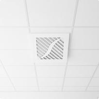 Overhead Vent Matte Finish White Grille Square Air Outlet Cover for Contractors, 300x300mm D