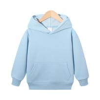 Boys and Girls Casual Comfortable Color Hooded Sweatshirt with Pockets and Long Sleeve 120 white