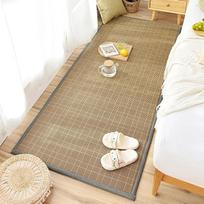 Summer Woven Rattan Rug Cooling Mat Non Slip Floor Carpet Bedside Area Rug for Bedroom Living Room Coffee Table Sofa Home Decor 2.3x4.9ft(70x150cm)