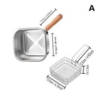 Deep Fryer Pot Stainless Steel Frying Pan Oil Saving Square Deep Frying Pan With Basket And Handle Versatile Deep Fryer With Lid A gray