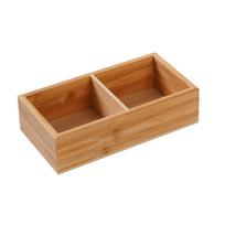 Medinė laikymo dėžutė Daugiafunkcis bonsai laikiklis Aukštos kokybės stalo smulkmenų organizatorius bamboo-2grids