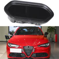Car Front Grille Sensor Frame Cap ACC Radar Cover For Alfa Romeo Giulia 2016- ABS Black Exterior Accessories OE:156121417 gray