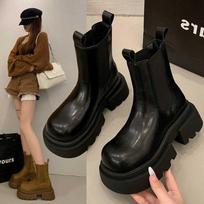 British Martin boots women's autumn and winter 2026 new platform short boots Chelsea cigarette boots 39 black