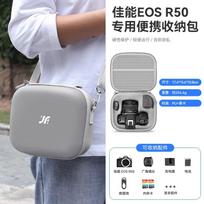 Canon R50 Camera Bag R100 M50 Mirrorless Lightweight PU With Shockproof Dustproof Water-Resistant Protection 17.5x15.6x10.8 cm gray