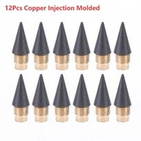 12/24Pcs Replaceable Everlasting Pencil Nib No Ink Hb Pencil Writing Accessories For Student Drawing Writing Stationery Supply A3 gray