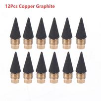 12/24Pcs Replaceable Everlasting Pencil Nib No Ink Hb Pencil Writing Accessories For Student Drawing Writing Stationery Supply A4 beige