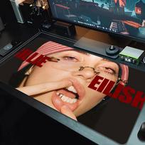 BILLIE EILISH Mouse Pad Large Gaming Table Cushion Non-slip Laptop Tablet Big Mousepad XXL Mat Mini PC Playmat With Lock edge_xia 30cmx60cm(11.8x23.6inch) brown