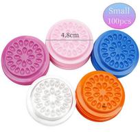 Gėlės formos blakstienų priauginimo klijų lašintuvų paletės - 100 vnt. pakuotė Flower-shaped Palette (No Base) 100 pcs blue