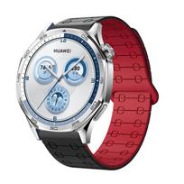 Silikoninis dirželis Huawei Watch GT 6 GT6 Pro 46mm Apyrankė Magnetinė kilpa Correa For Huawei Watch 5 Pro 4 3 GT6 GT5 GT4 GT3 GT2 GT2e for GT5 Pro 46mm gray