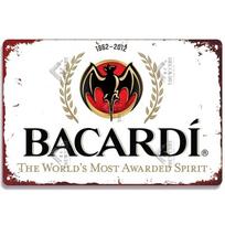 Retro Bacardi Metalls vaikas, skardos vaikas, Rumo prekės ženklų plokštelė, Vintažinė lėkštė, Sienų dekoracija, Plakatas, Baras, Vyrų urvas, Shabby 30x40cm(11.8x15.7inch)