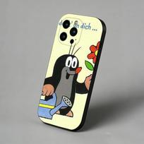 Animacinis L-Mažasis kurmis iPhone dėklas 17 Air 16 Pro Max 16e 15 Plus 14 13 12 11 nugarėlės apsauginis dangtelis iPhone14Plus