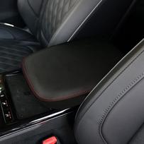 Leather Armrest Cover for Hongqi HS5 - Center Console Protection and Refurbishment black