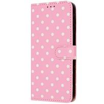 Odinė atlenkiama piniginė kortelių dėklas IPhone Air 17 16 E 15 14 13 11 Pro Max Plus 12 Mini 17E 16E Bangos taško rašto telefono dėklas iPhone 16 Pro rožinė