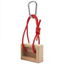 Wooden Climbing Hangboard Dual Pocket Portable Grip Blocks Dual Depth Sturdy Finger Strength Trainer Power Forearm Training red