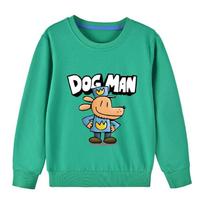 Dogman vaikiškas džemperis Ruduo Vaikams Linksmas Animacinis Šuo Žmogus Ilgomis Rankovėmis Viršutiniai Drabužiai Berniukams Anime Mados Gobtuvėlis Mergaitei Laisvalaikio Drabužiai 130 blue
