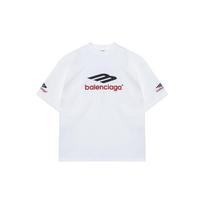Balenciaga 3B Sports Icon FW23 Marškinėliai Laisvo kirpimo Unisex Balti 764235TPVD79065 L-Original Gift Bag balta