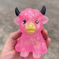 Cute Highland Cow Squeeze Toys Maltose Squishy Glitter Soft Animal Slow Rising Anti Stress Relieve Anxiety Sensory Fidget Toy
