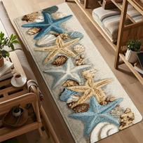 Tropical Coastal Runner Rug With Natural Texture Soft Touch Surface Non Slip Carpet For Living Room Corridor Decoration 40x120cm