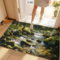 Non-slip Forest Moss Stream Rug for Entryway Home Decor 30x50cm