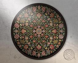 Abstract Watercolor Mountain Wave Round Rug Non Slip Washable Mat For Bohemian Bathroom Living Room 80x80cm