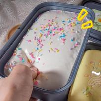 Sticky Box Cake Squishy Fidget Toy Slow Rising Butter Ice Cream Box Shaped Soft Squeeze Toy Anti-Stress Calming Plaything