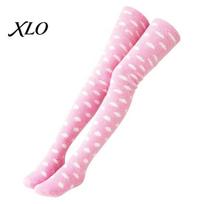 Comfortable Ladies Socks 1 Pair Women Thigh High for Winter, Thickened Coral Fleece Leg Thermal Sleep Warmer Long Stockings, Fluffy Warm Over One Size B pink