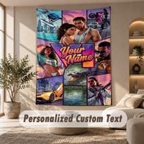 GTA Tapestry, Personalized Custom Text, Wall Hanging Tapestry For Living Room Home Wall Decor 100cmx150cm