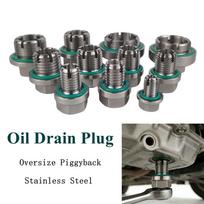 M8.2/10.2/12.2/14.2/16.2 1.25/1.5/1.75 Oil Drain Plug Oversize Piggyback Stainless Steel Self Tapping Oil Pan Thread Repair Kit Oil Drain Plugs 3 M10x1.25