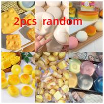 Assorted Squishy Blind Box Toys 100+Pcs Surprise Stress Relief Figures Includes Giant Yellow Gorilla Moai Head Panda Rabbit