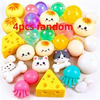 Assorted Squishy Blind Box Toys 100+Pcs Surprise Stress Relief Figures Includes Giant Yellow Gorilla Moai Head Panda Rabbit