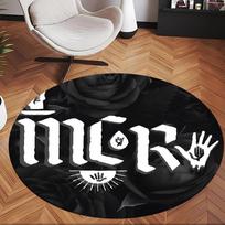 My Chemical Romance (5) Round Office Rug Decorative Floor Rug for Office Bedroom Living Room and Home Space 80cmx80cm