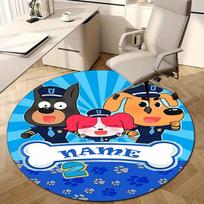 Personalized S-Sheriff Labrador Round Chair Office Rug - Perfect for Mat, Office Chair & More - Ideal Gift for Birthdays and Holidays 80cmx80cm
