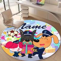Personalized S-Sheriff Labrador Round Chair Office Rug - Perfect for Mat, Office Chair & More - Ideal Gift for Birthdays and Holidays 150cmx150cm