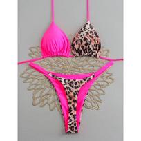 Micro Bikini Push Up Women Swimsuits Sexy Swimwear Brazilian Bikini Set Halter Biquini Swim Suits Thong Beachwear Female S pink