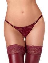 Noir Handmade F426 Masquerade Thong Burgundy L