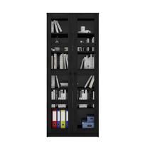 Vitrina Kalune Design Lucas 1600-92, juoda sp., 80 cm x 37 cm x 190 cm