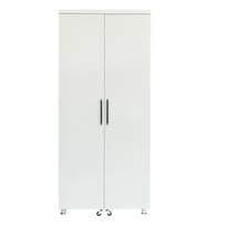 Laisvai pastatoma virtuvės spintelė Kalune Design Guzzo, balta sp., 80 cm x 42 cm x 180 cm