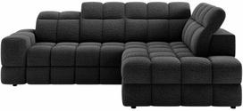 Kampinė sofa - lova Bronon Royal 05, tamsiai pilka sp., dešininė, 200 x 296 cm x 109 cm