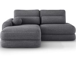 Kampinė sofa - lova Ripeli Modullo 04, smėlio sp., kairinė, 175 x 217 cm x 96 cm