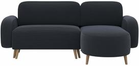Kampinė sofa - lova Bawal Jarell 06, tamsiai pilka sp., dešininė, 150 x 230 cm x 95 cm